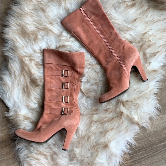Marc Jacobs Shoes - Marc Jacobs suede blush pink boots. Sz 7
